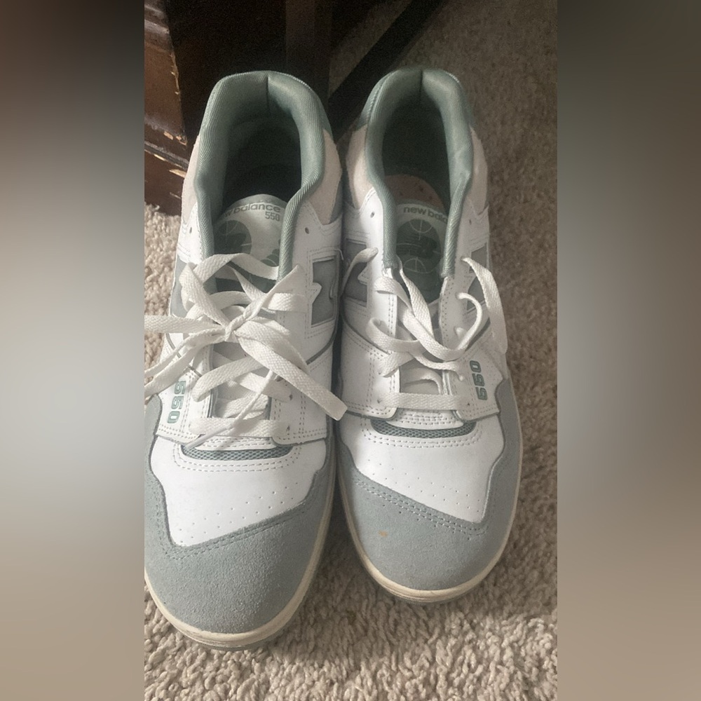 New Balance White and Gray Athletic Shoes